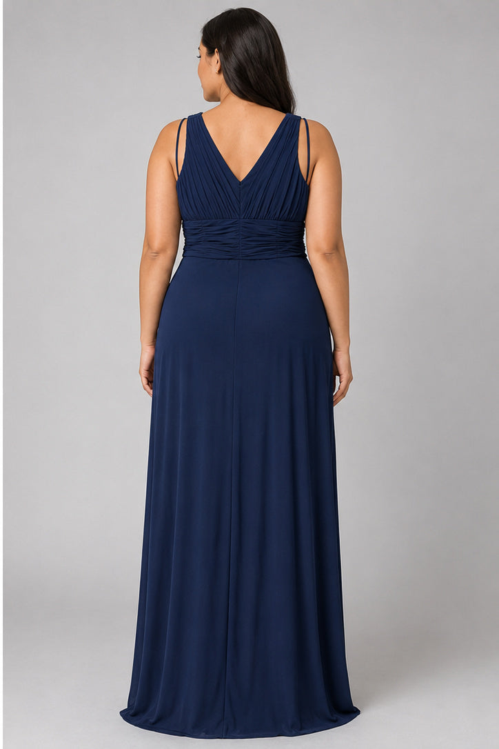 Marco Pecci Navy Blue Full Length Gown Prom Dress