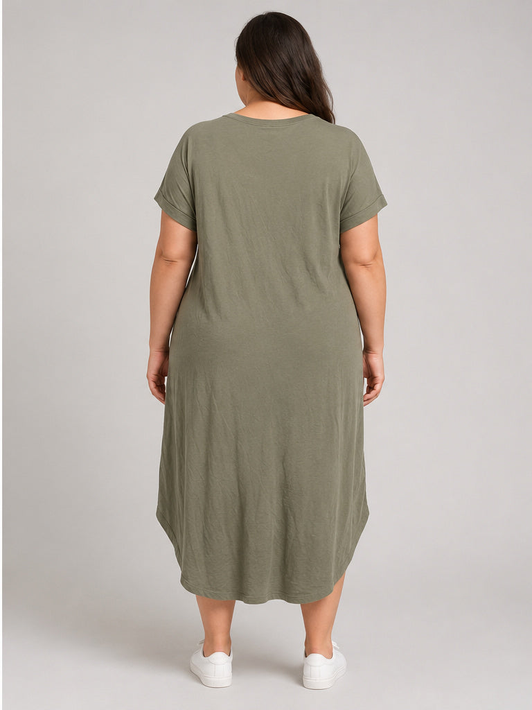 NWT Anrabess Green Crew Neck T-Dress