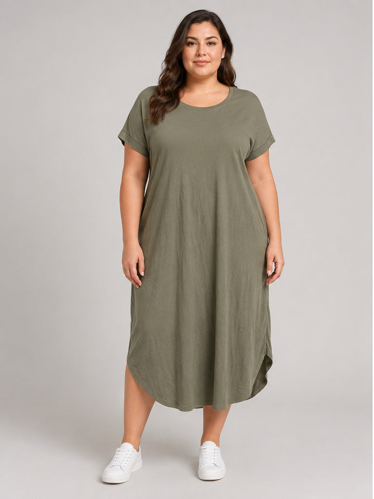 NWT Anrabess Green Crew Neck T-Dress