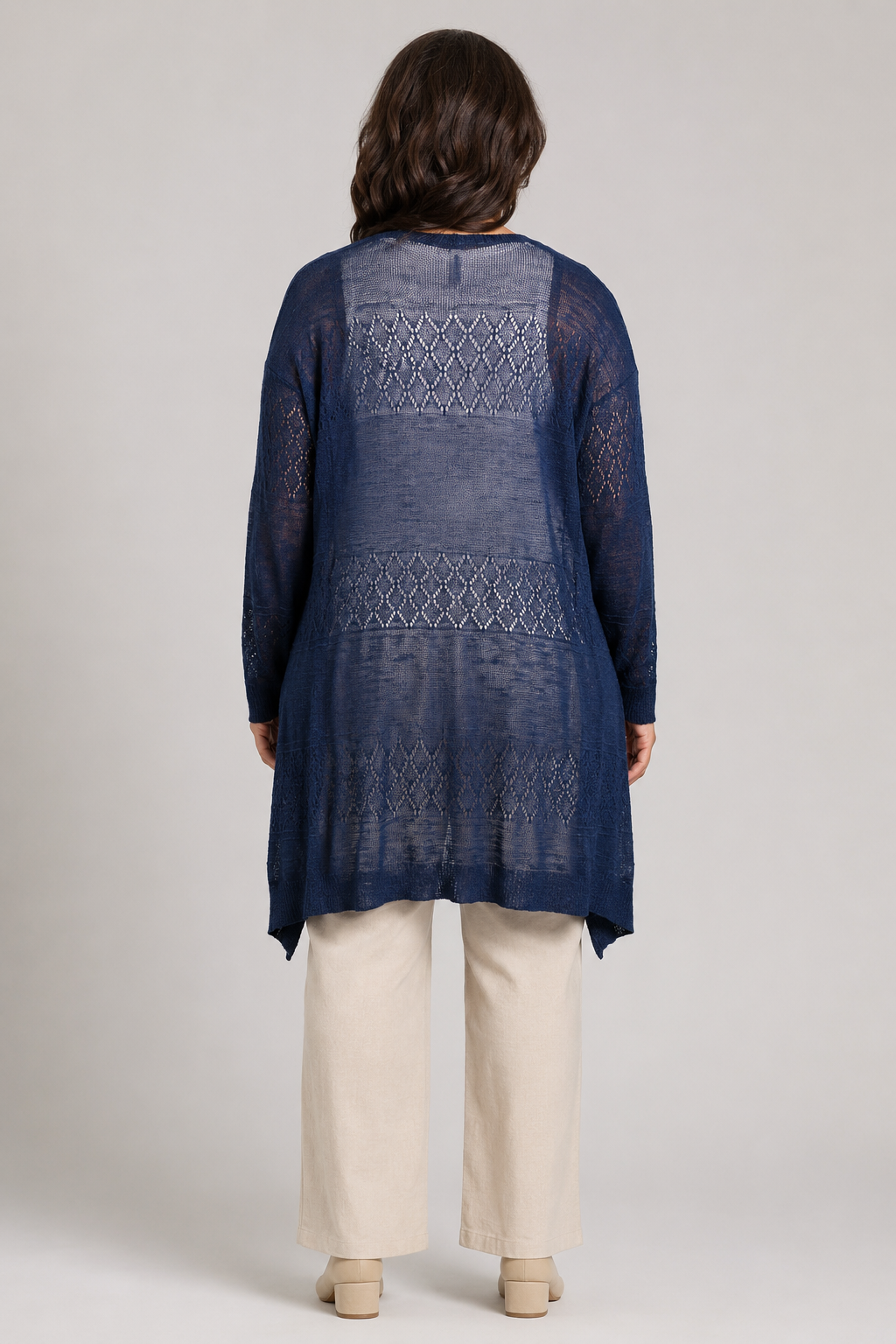 NWT Grecerelle Knit Long Open Front Cardinal