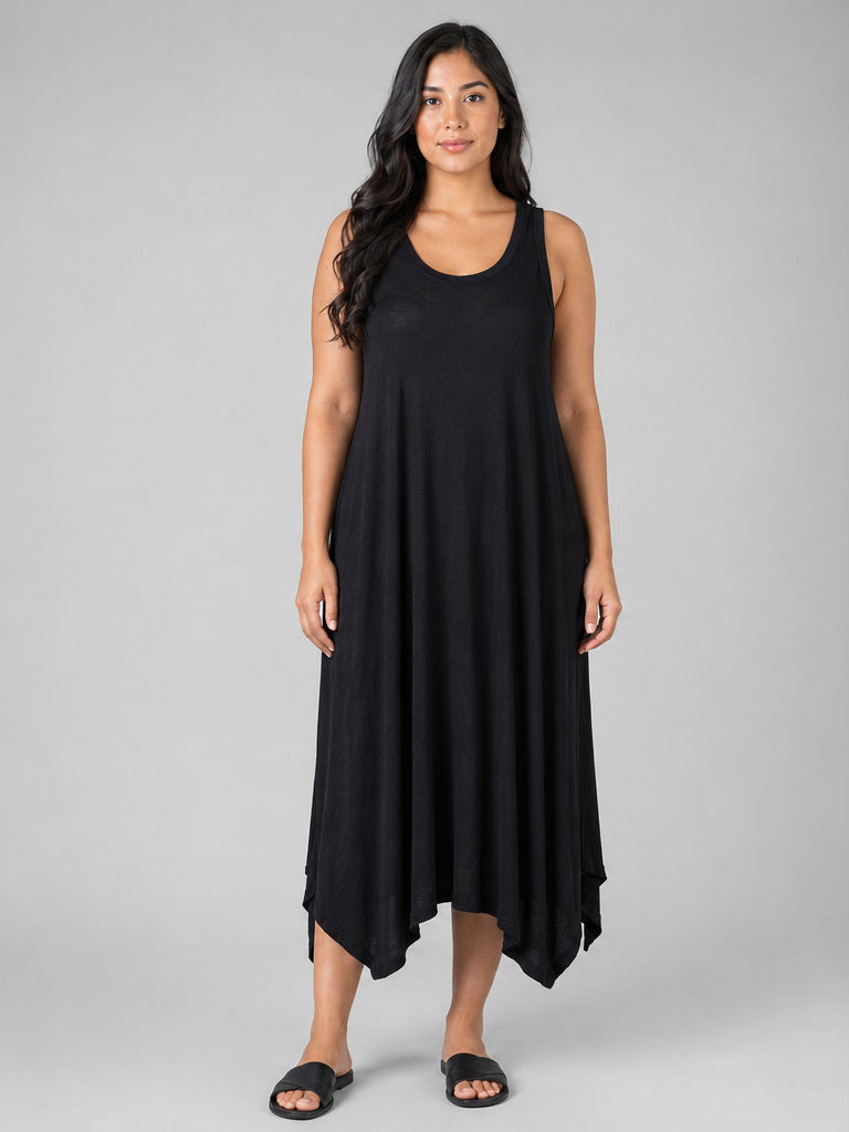 NWT GAP Black Sleeveless Midi Dress