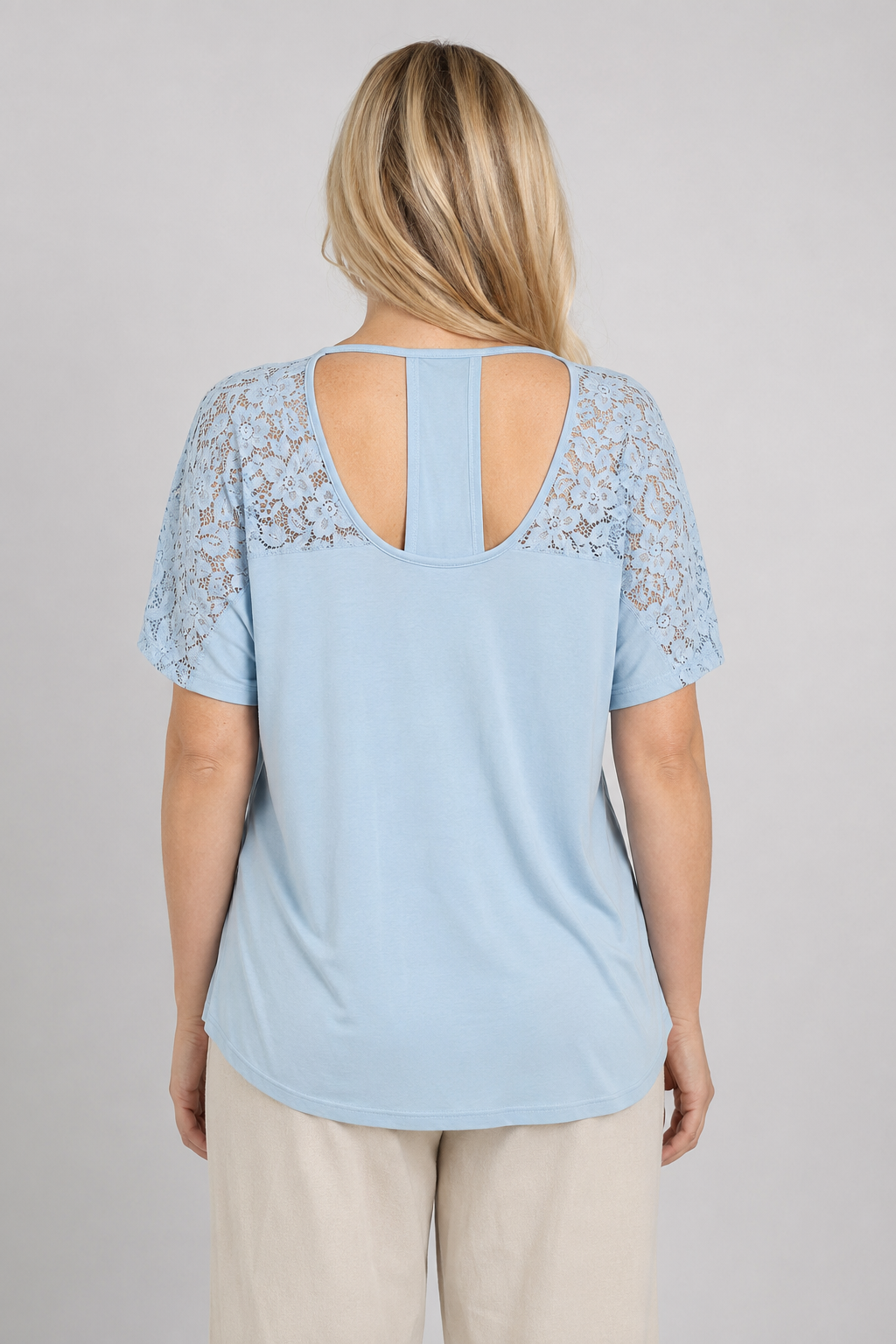 NWT Light Blue Scoop Neck Blouse