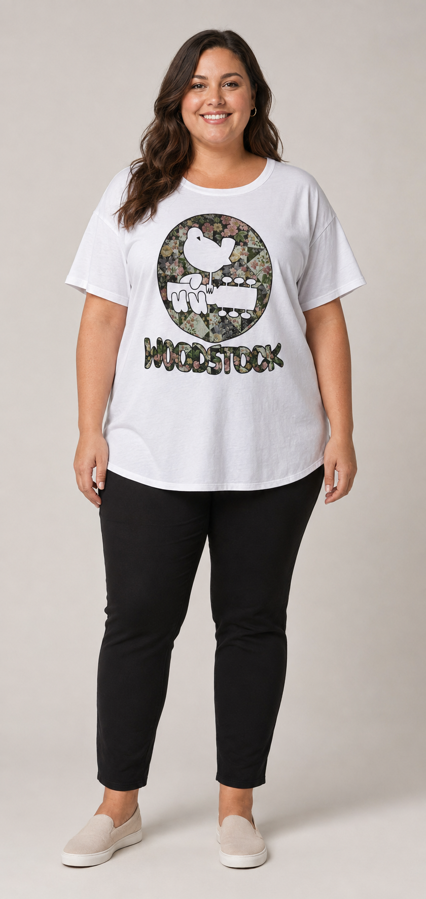 - White Woodstock Graphic Tee