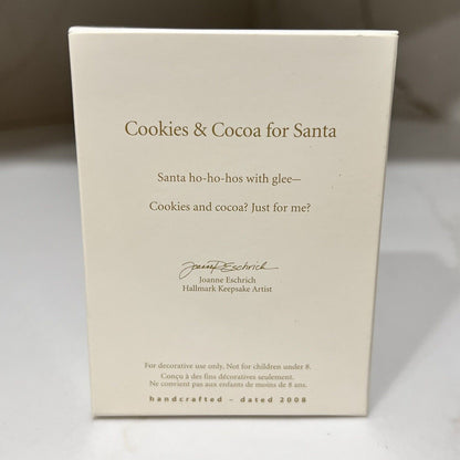 2008 “Cookies & Cocoa for Santa” Hallmark Christmas Tree Ornament with Box