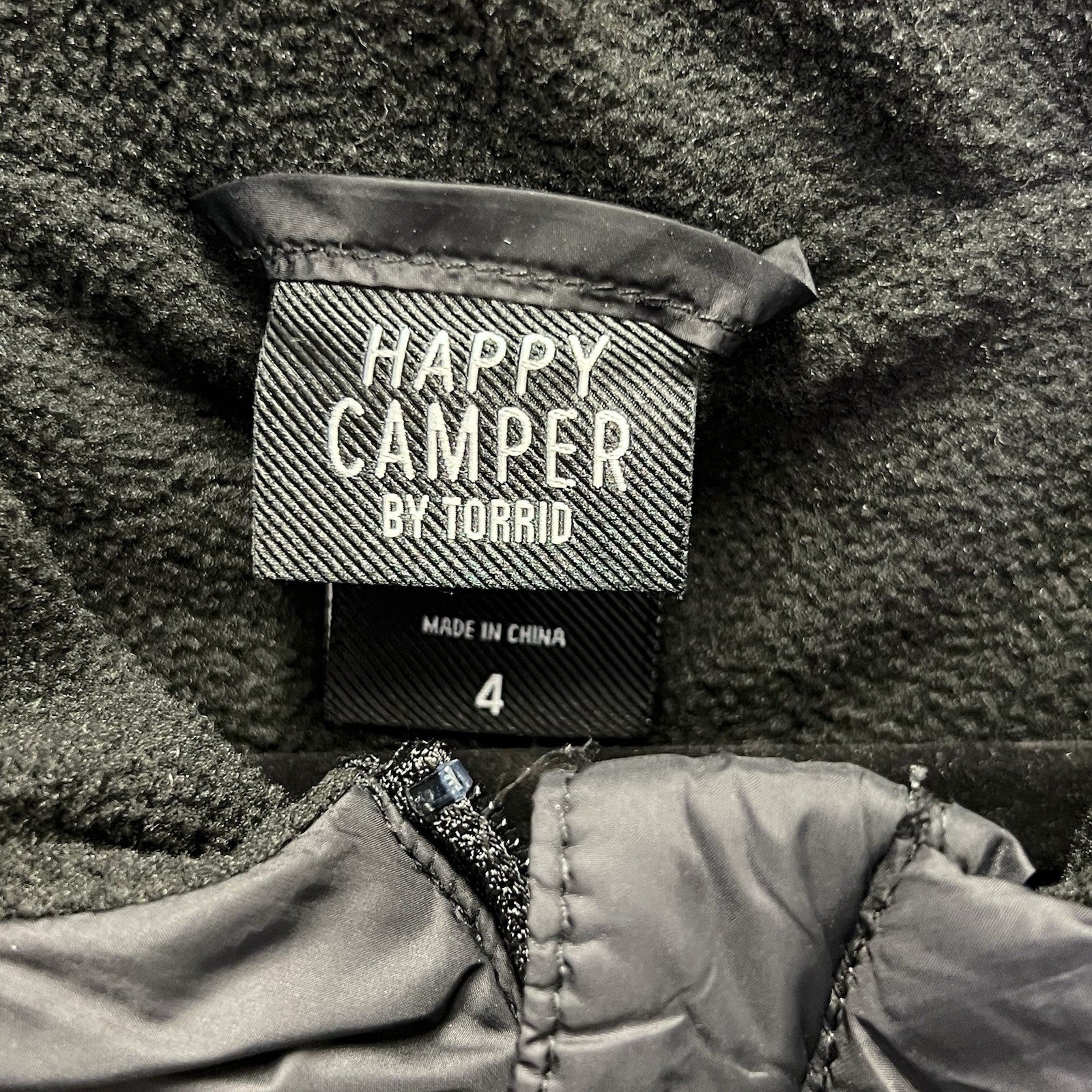 NWOT Torrid Happy 4X Camper Mid-Length  Puffer Winter Coat Hooded Fleece Lined