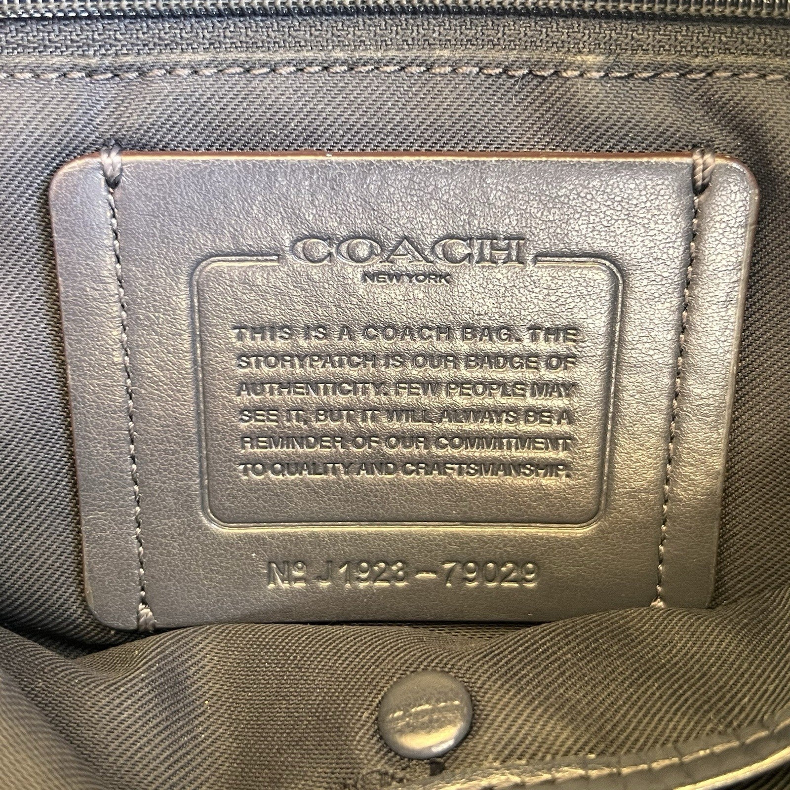Coach 79029 Signature Chain Duffle Purse Teal Brass Glovetanned Leather Hobo Bag