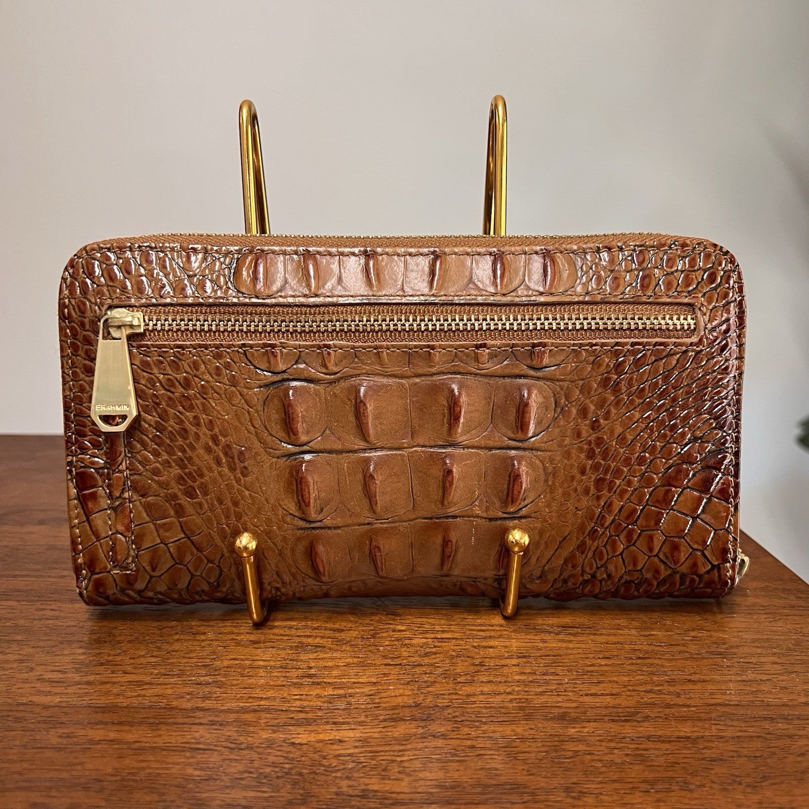 Brahmin Small Ashlee Satchel/Shoulder Bag & Ady Wallet Melbourne Croc Leather