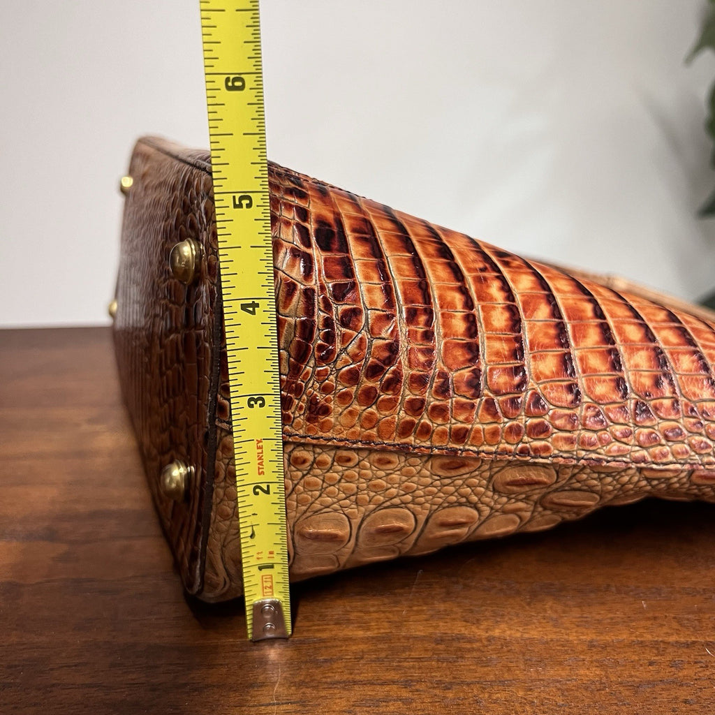 Brahmin Small Ashlee Satchel/Shoulder Bag & Ady Wallet Melbourne Croc Leather