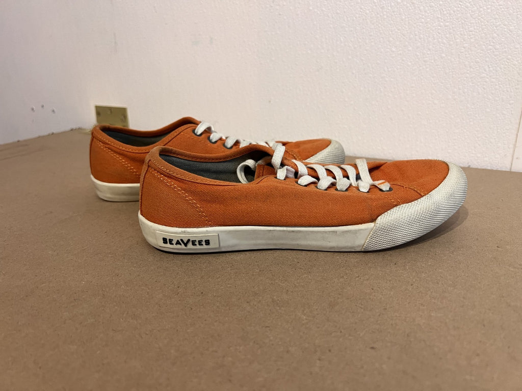 Seavees Women's Monterey Cotton/Canvas Cream Orange Sneaker Sz 5.5