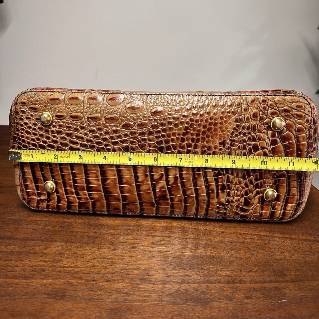 Brahmin Small Ashlee Satchel/Shoulder Bag & Ady Wallet Melbourne Croc Leather