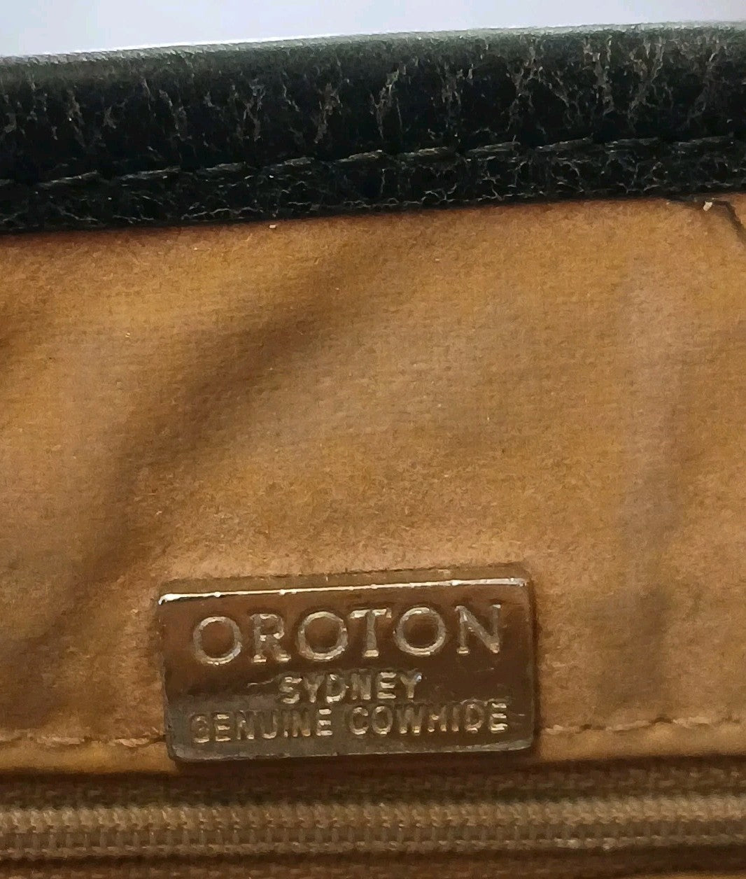 Orton Womens Black Satchel Style Cross Body Leather Handbag