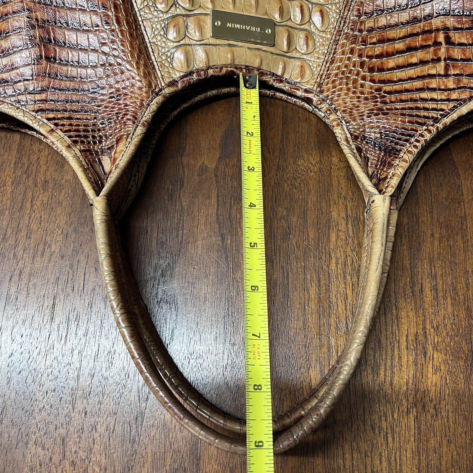 Brahmin Small Ashlee Satchel/Shoulder Bag & Ady Wallet Melbourne Croc Leather