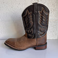 Laredo 12D Square Toe Brown Montana Western Cowboy Boot 7800 Embroider Mid Calf