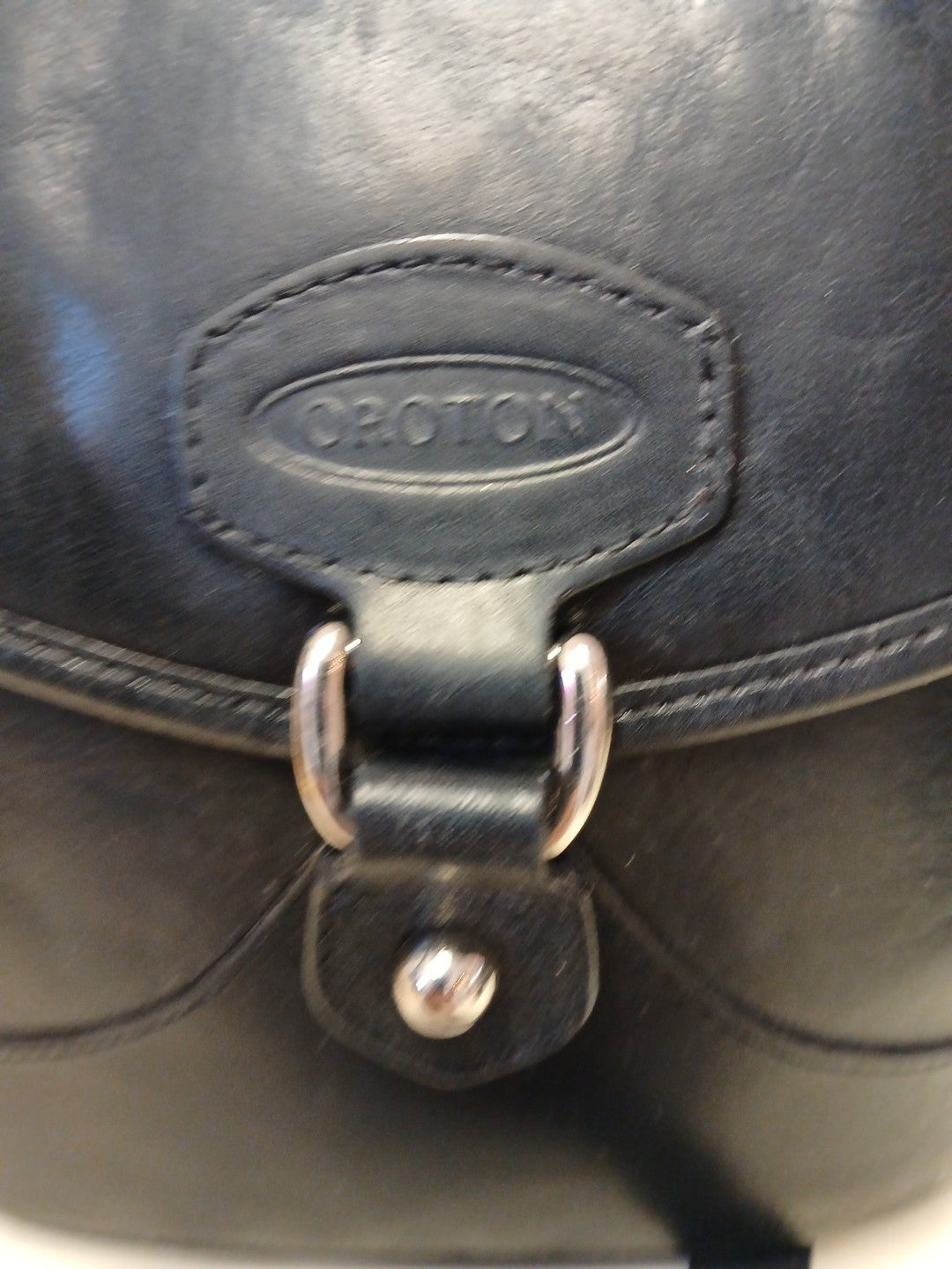 Orton Womens Black Satchel Style Cross Body Leather Handbag