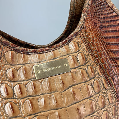 Brahmin Small Ashlee Satchel/Shoulder Bag & Ady Wallet Melbourne Croc Leather