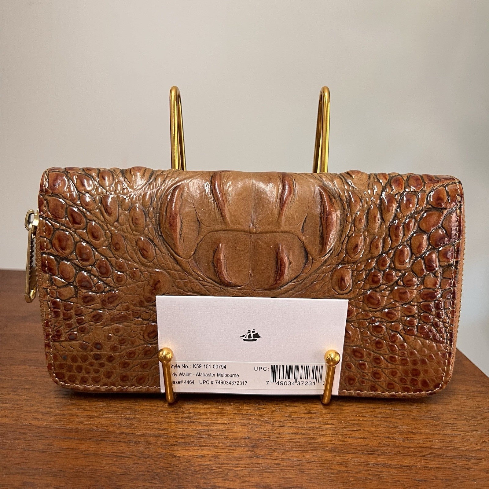 Brahmin Small Ashlee Satchel/Shoulder Bag & Ady Wallet Melbourne Croc Leather