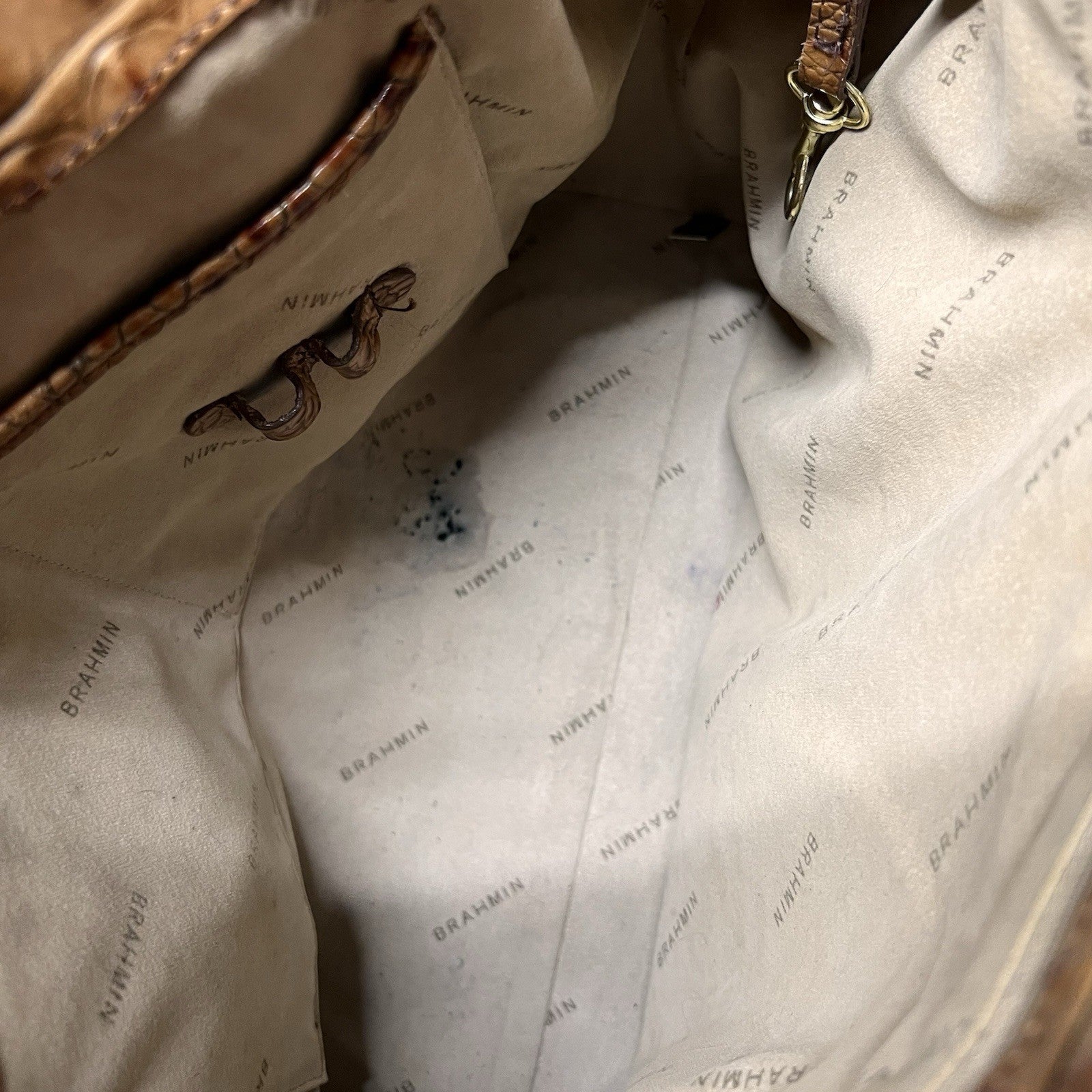 Brahmin Small Ashlee Satchel/Shoulder Bag & Ady Wallet Melbourne Croc Leather