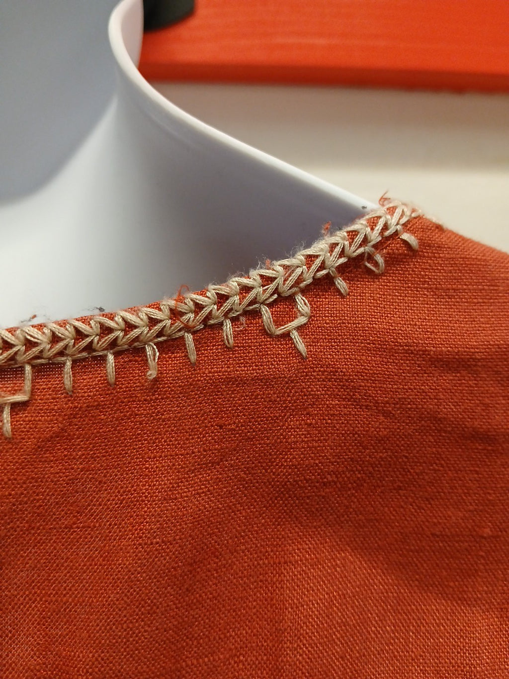 Johnny Was XL Salmon Embroidered Floral Pattern Long Tunic