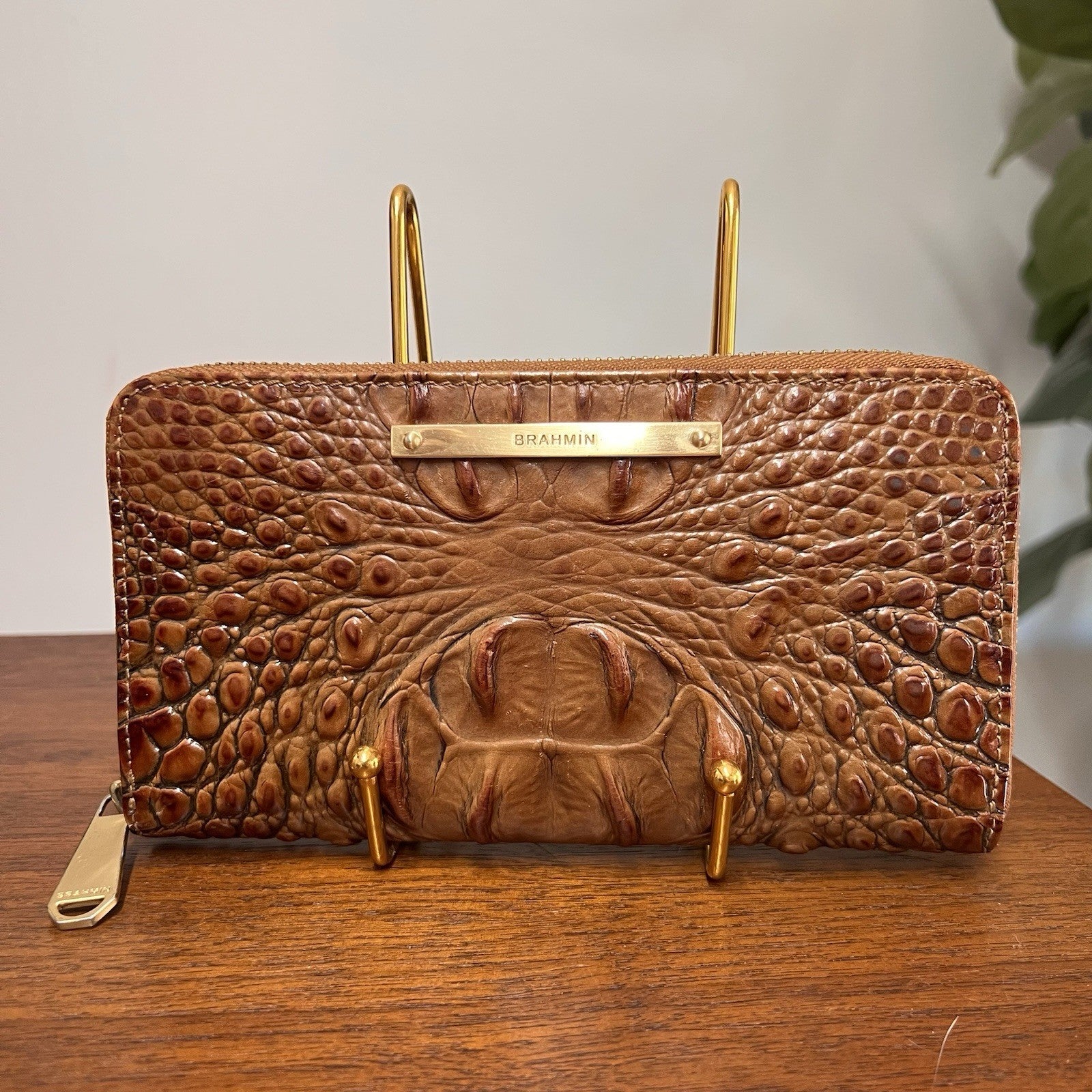 Brahmin Small Ashlee Satchel/Shoulder Bag & Ady Wallet Melbourne Croc Leather