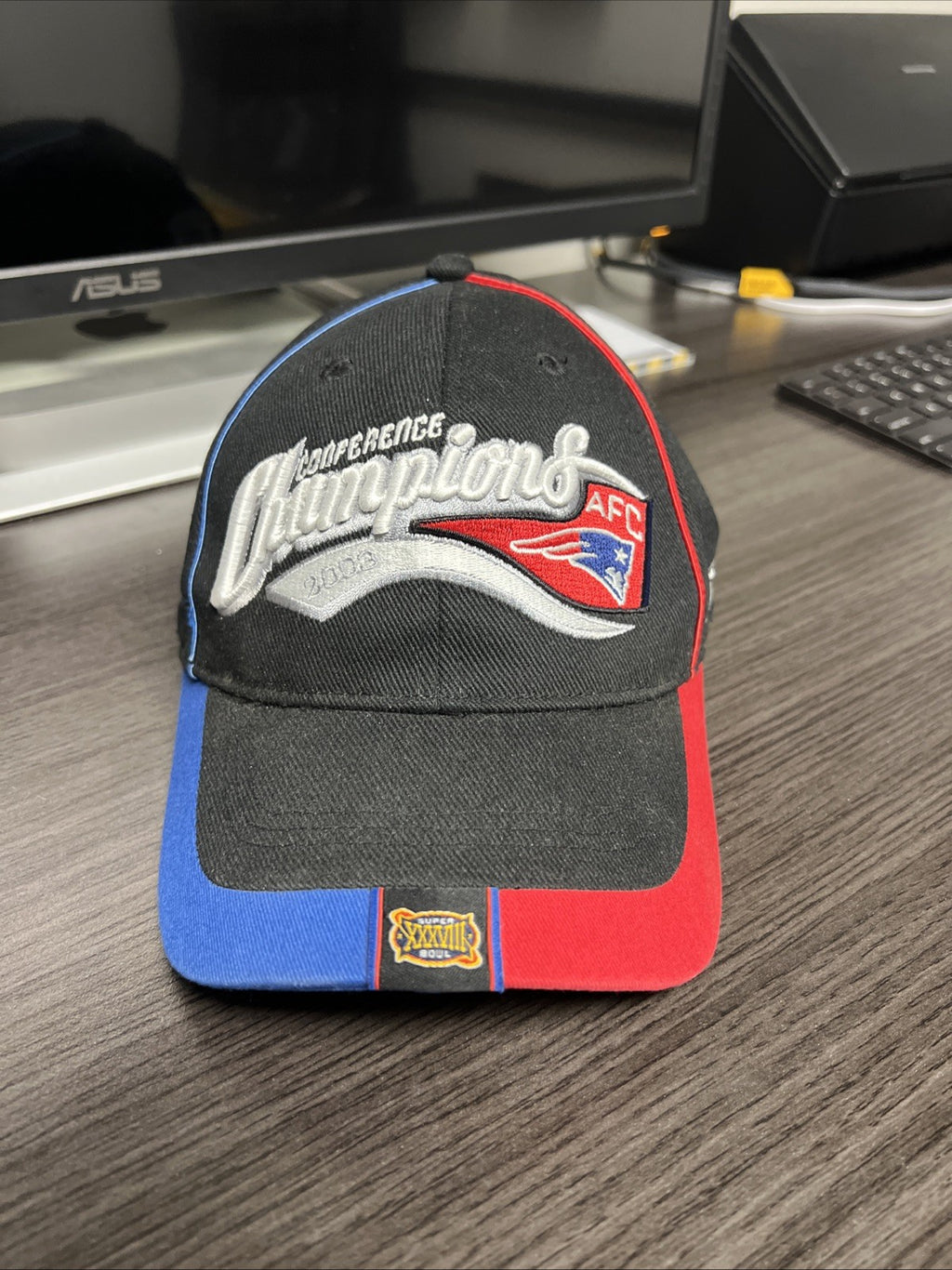 Reebok 2003 AFC Conference Champions New England Patriots Cap Hat