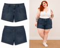 Faded Glory Standard Wash 5 Pocket Mid Length Jean Shorts