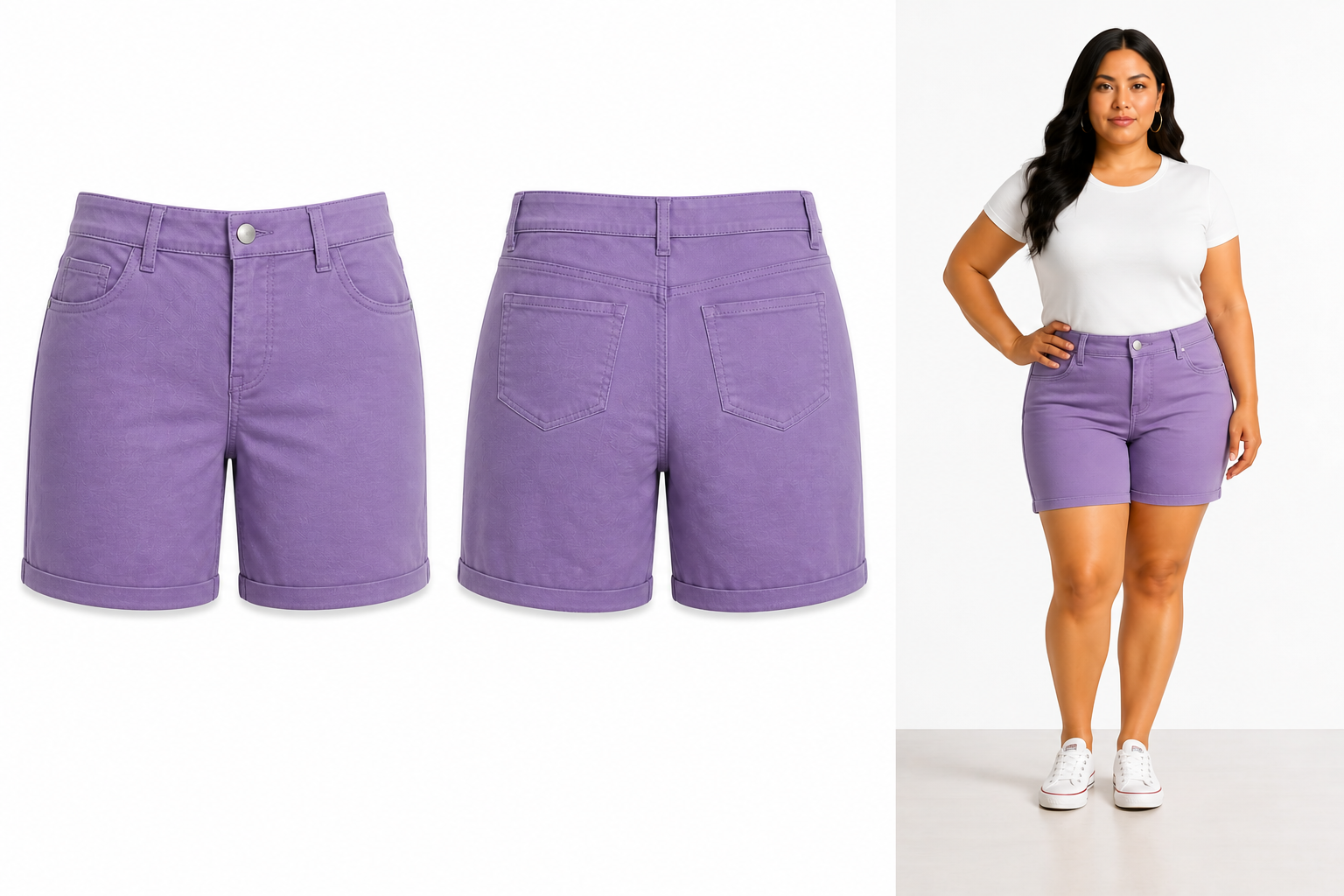 Old Navy Wow High Rise Purple Denim Shorts