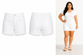 Ava & Viv White Cut-off Jean Shorts