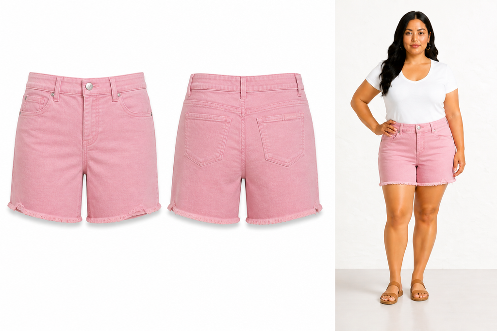 Seven Pink 5 Pocket Cut-off Shorts