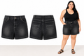 Faded Glory Black Stone Wash 5 Pocket Jean Shorts