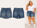 Lane Bryant Bermuda Cut-off Jean Shorts