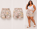Briggs NWT Floral Print Draw String "Linen" Shorts