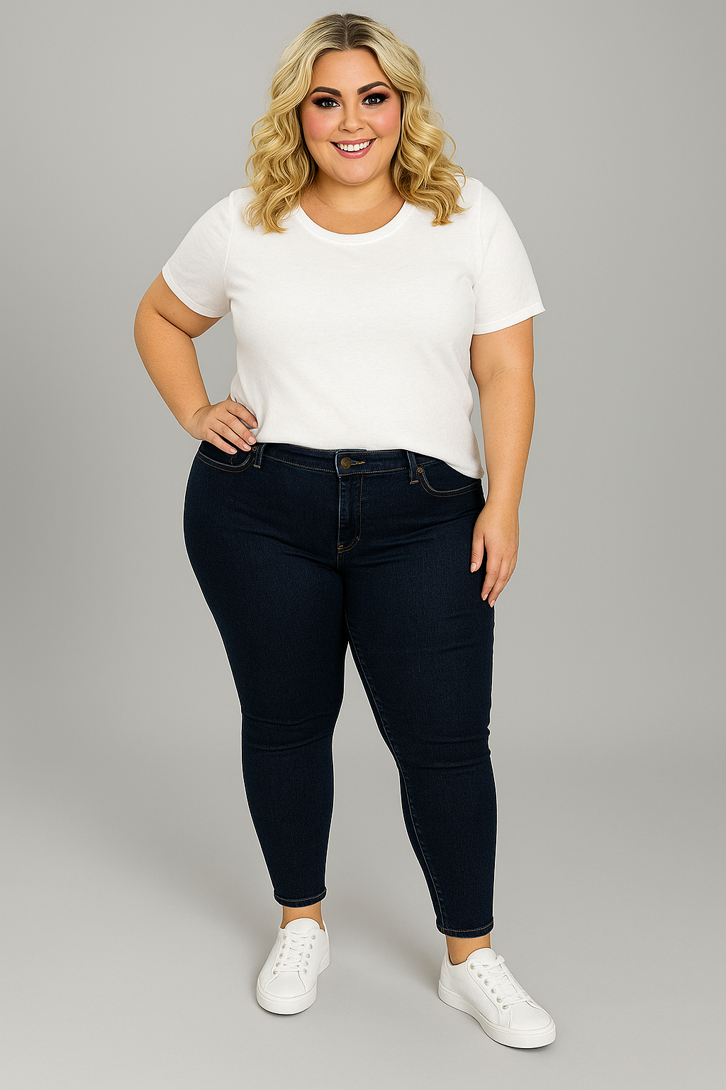 Lane Bryant Mid Rise Super-Stretch Ankle Jeans