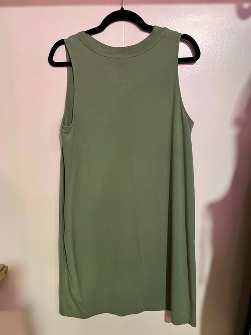 A New Day Women’s Sz Large Green Sleeveless Dress