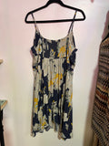 GAP Blue Floral Pattern Strappie Above Knee Dress