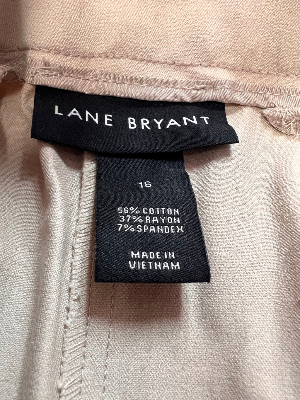 Lane Bryant Size 16 Tan Chino Pants
