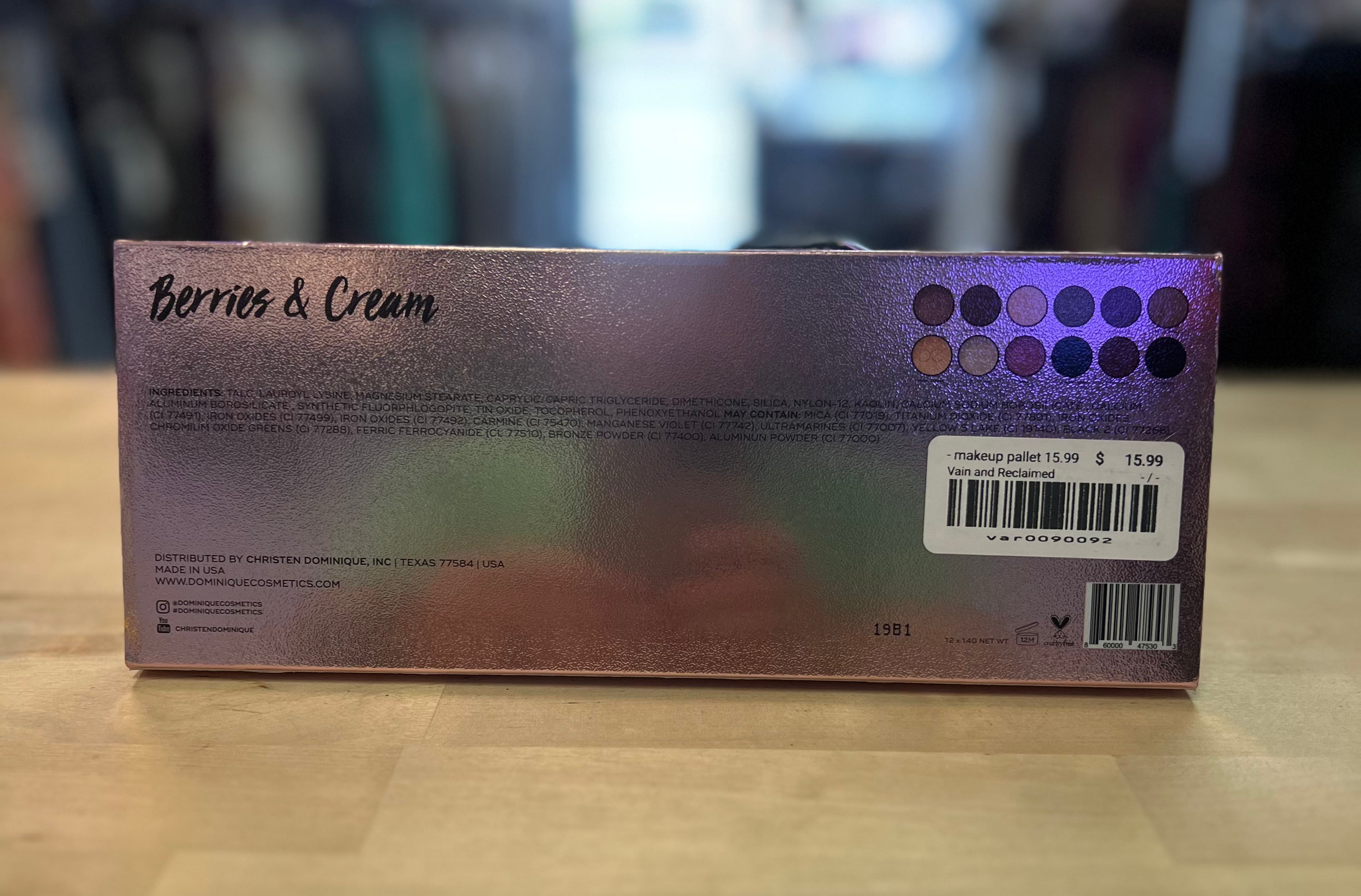 Dominique Cosmetics 12 Pan Colour Palette