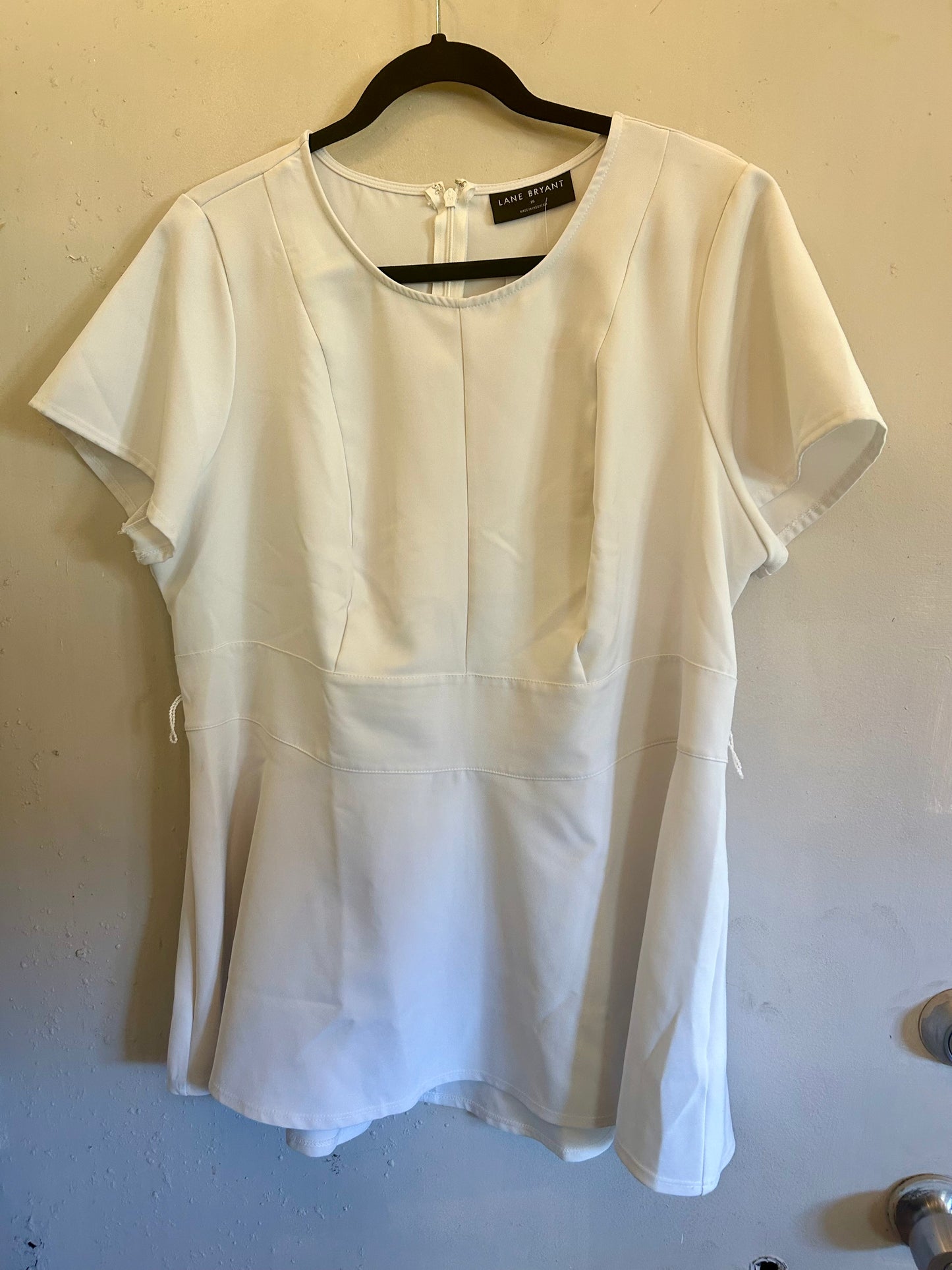 Lane Bryant White Dress Blouse 
