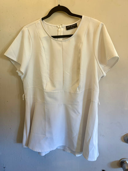 Lane Bryant White Dress Blouse 