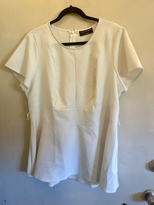 Lane Bryant White Dress Blouse 