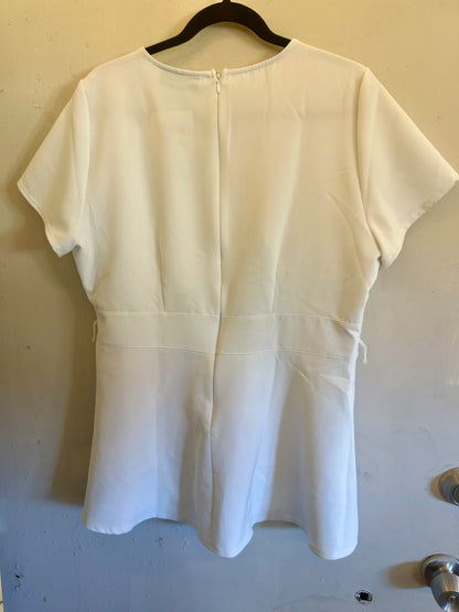 Lane Bryant White Dress Blouse 