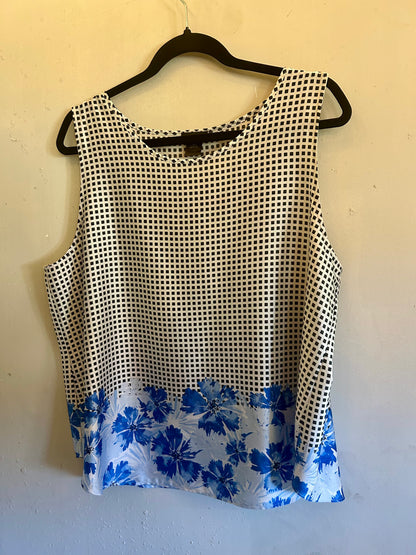 Ann Taylor Checkered Tank Blouse