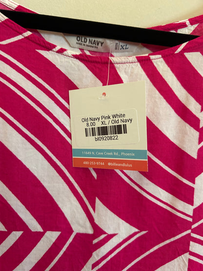 Old Navy Pink White Shirt