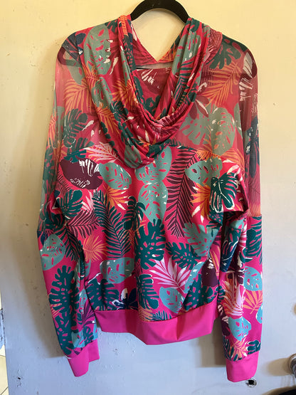 Guess Los Angeles PATTERNS - FLORAL WOMENS JACKET Sz. XL