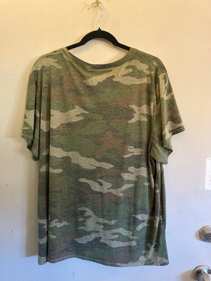 Lucky Brand Camo Print V-Neck