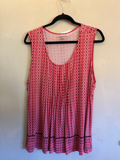 Croft & Barrow Red and White Vertical Pattern