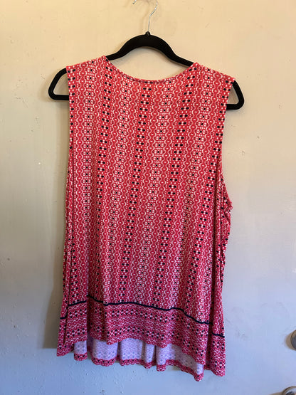 Croft & Barrow Red and White Vertical Pattern