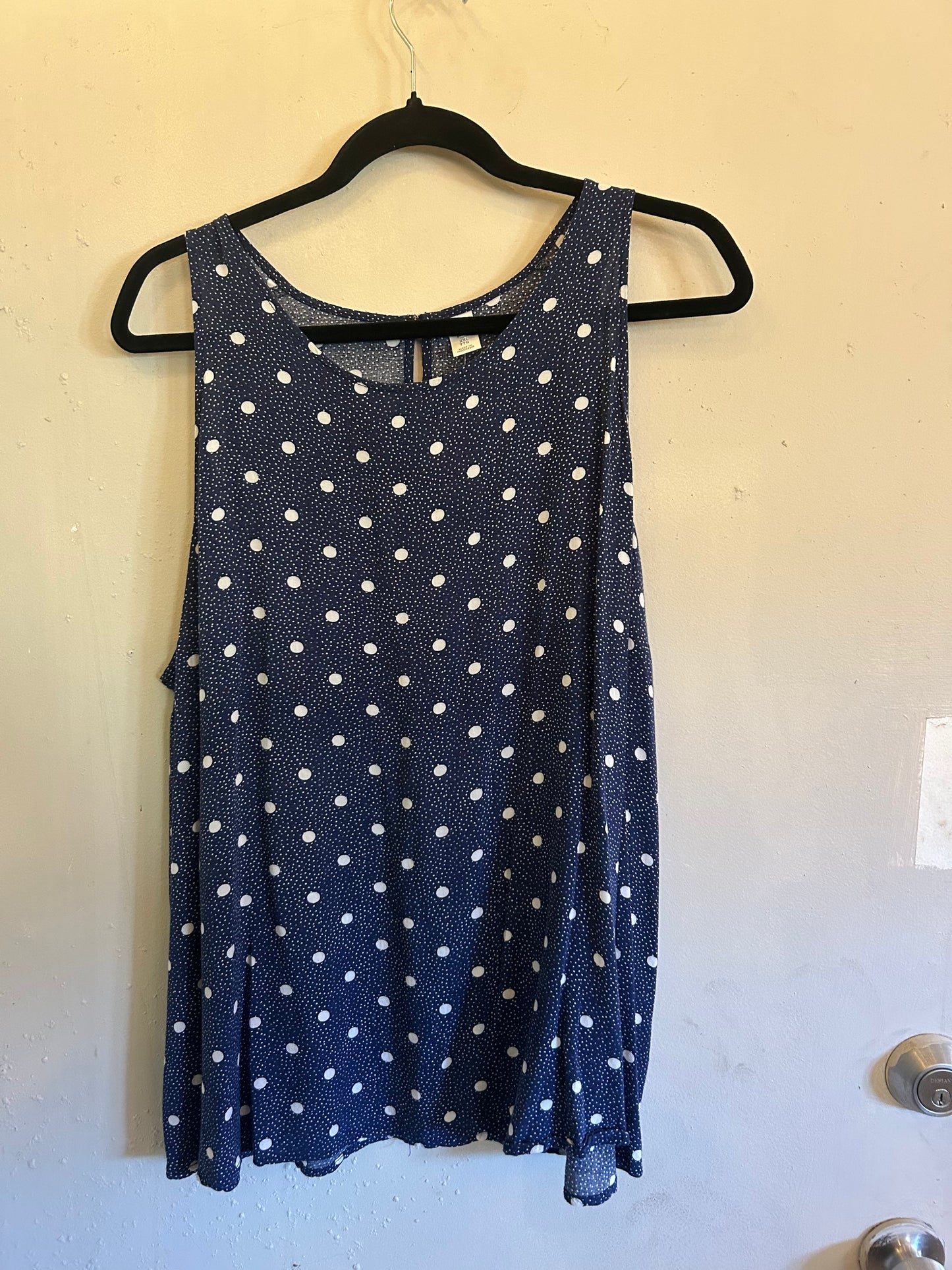 Old Navy Blue White Polka Dot Tank