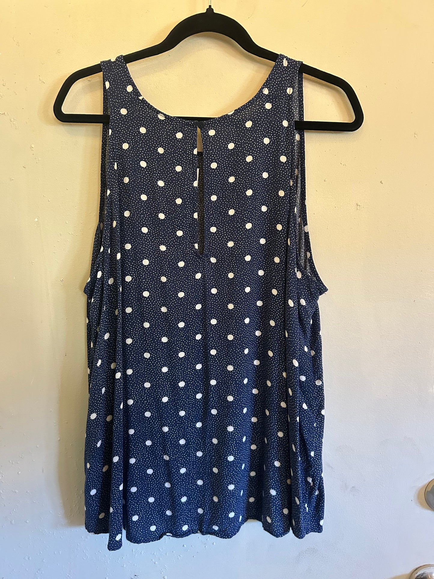 Old Navy Blue White Polka Dot Tank