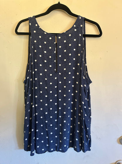 Old Navy Blue White Polka Dot Tank