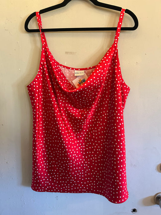 Ava & Viv Red and White Polka Dot